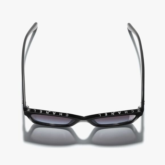 Chanel SQUARE SUNGLASSES High Bridge in Black/ New With Case and Box - Picture 1 of 8